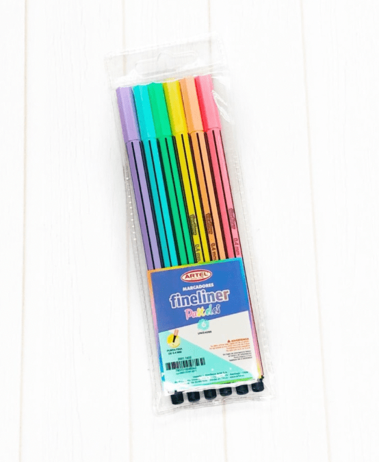 Set 6 Fineliners Pasteles1