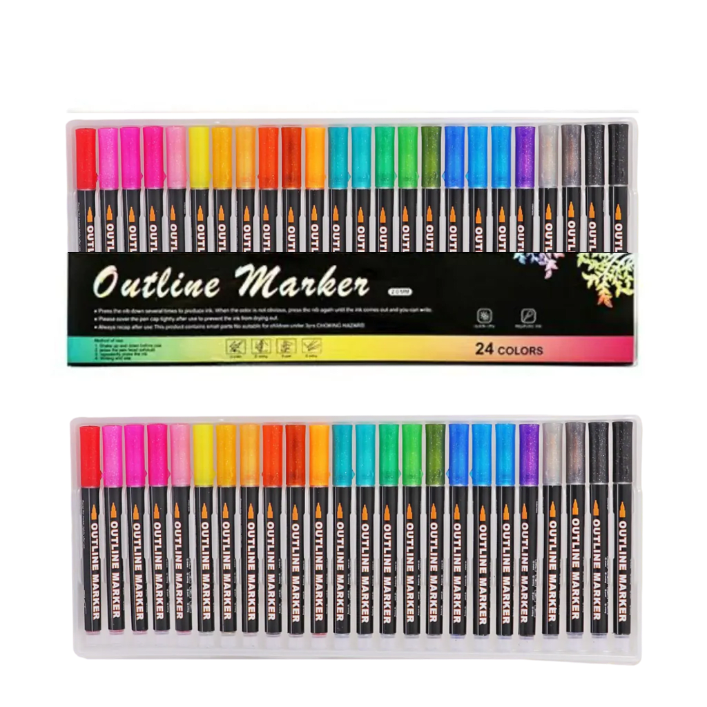 24 marcadores de contorno lettering1