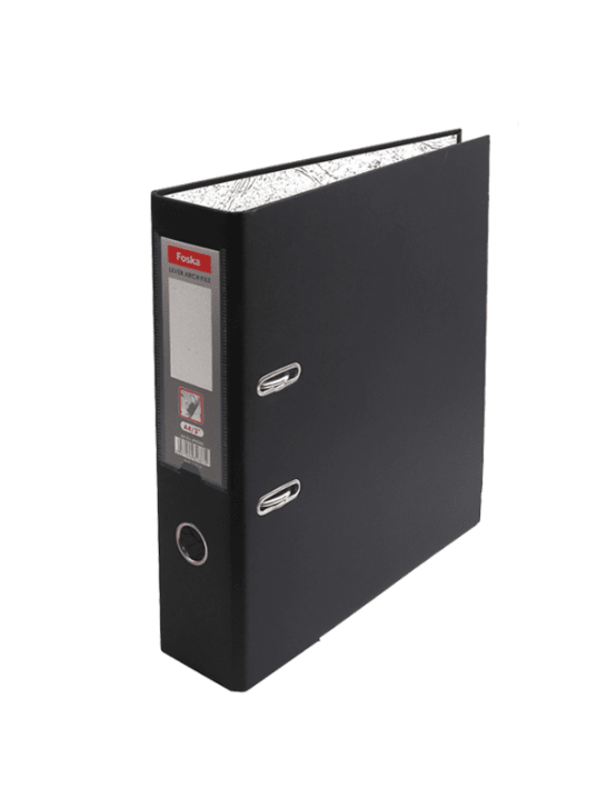 Archivador negro tamaño A4 alta calidad Foska1