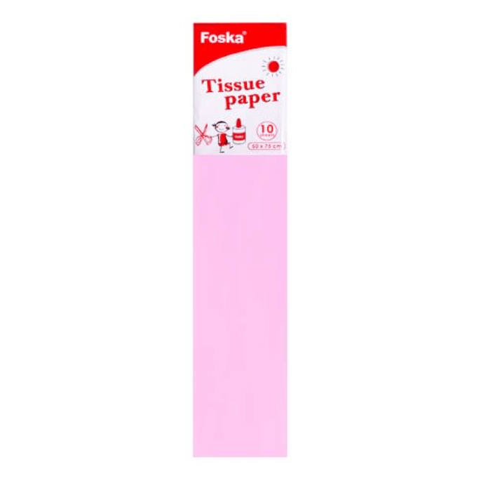 Papel de Seda Rosa Claro 50x70cm Foska1