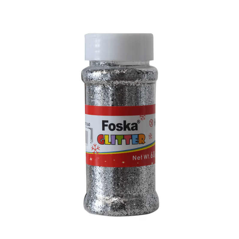 Frasco Escarcha Glitter Plateado GT10601