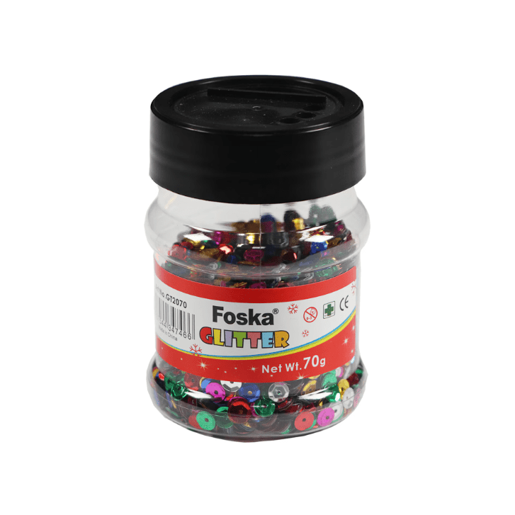 Lentejuelas redondas 70g Foska1