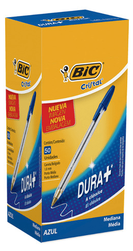 Bic Cristal 1.0mm Azul Punta media 50 und1