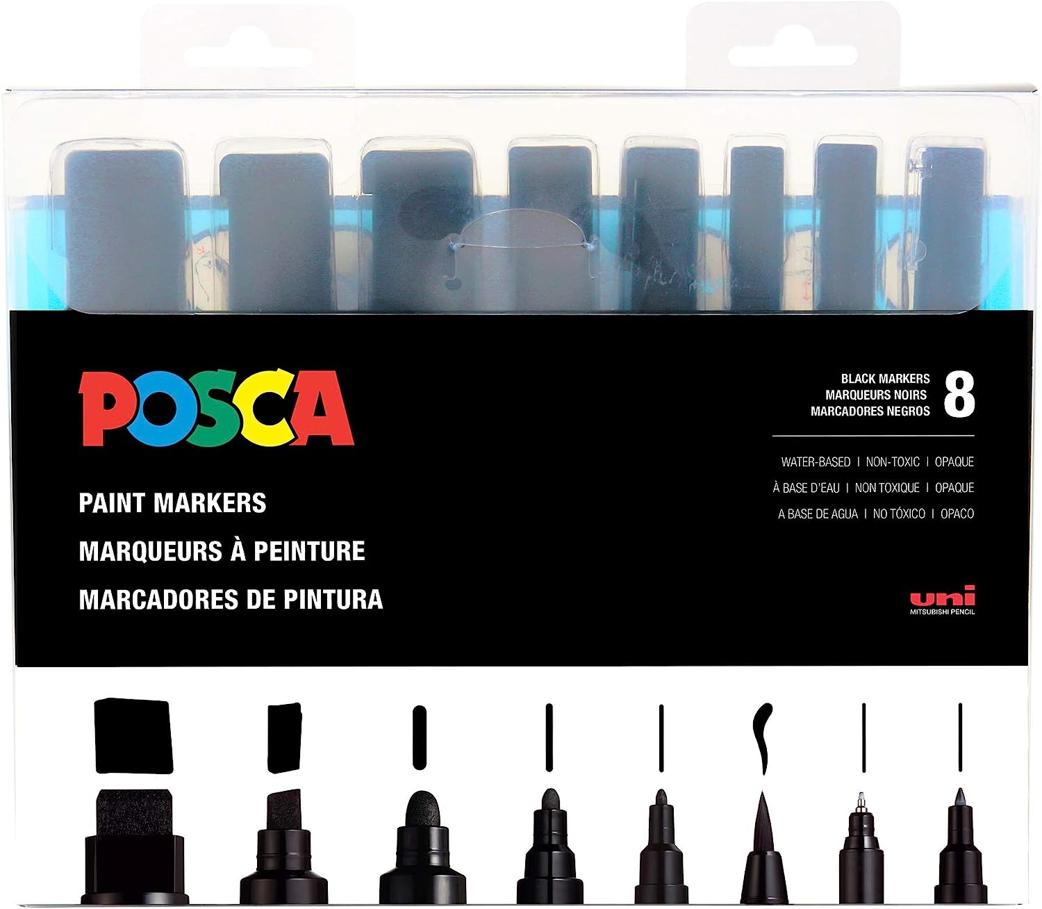 Posca Set 8 Marcadores Negros1