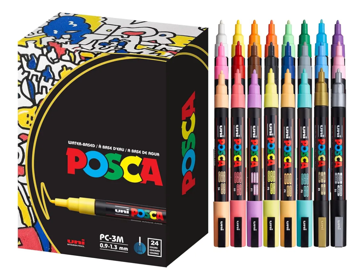 Posca - Set 24 Marcadores 3m Todos Los Colores Bigpen1
