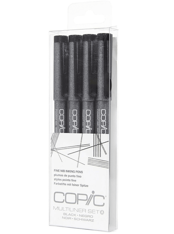 Copic Set 4 Multiliner Black Set A1