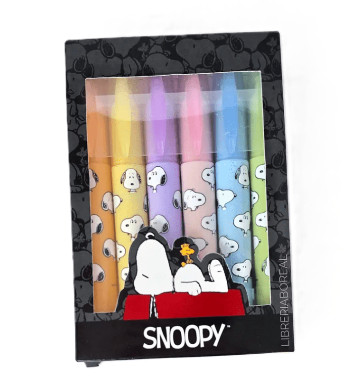 Set de 6 Resaltadores Snoopy Mooving1