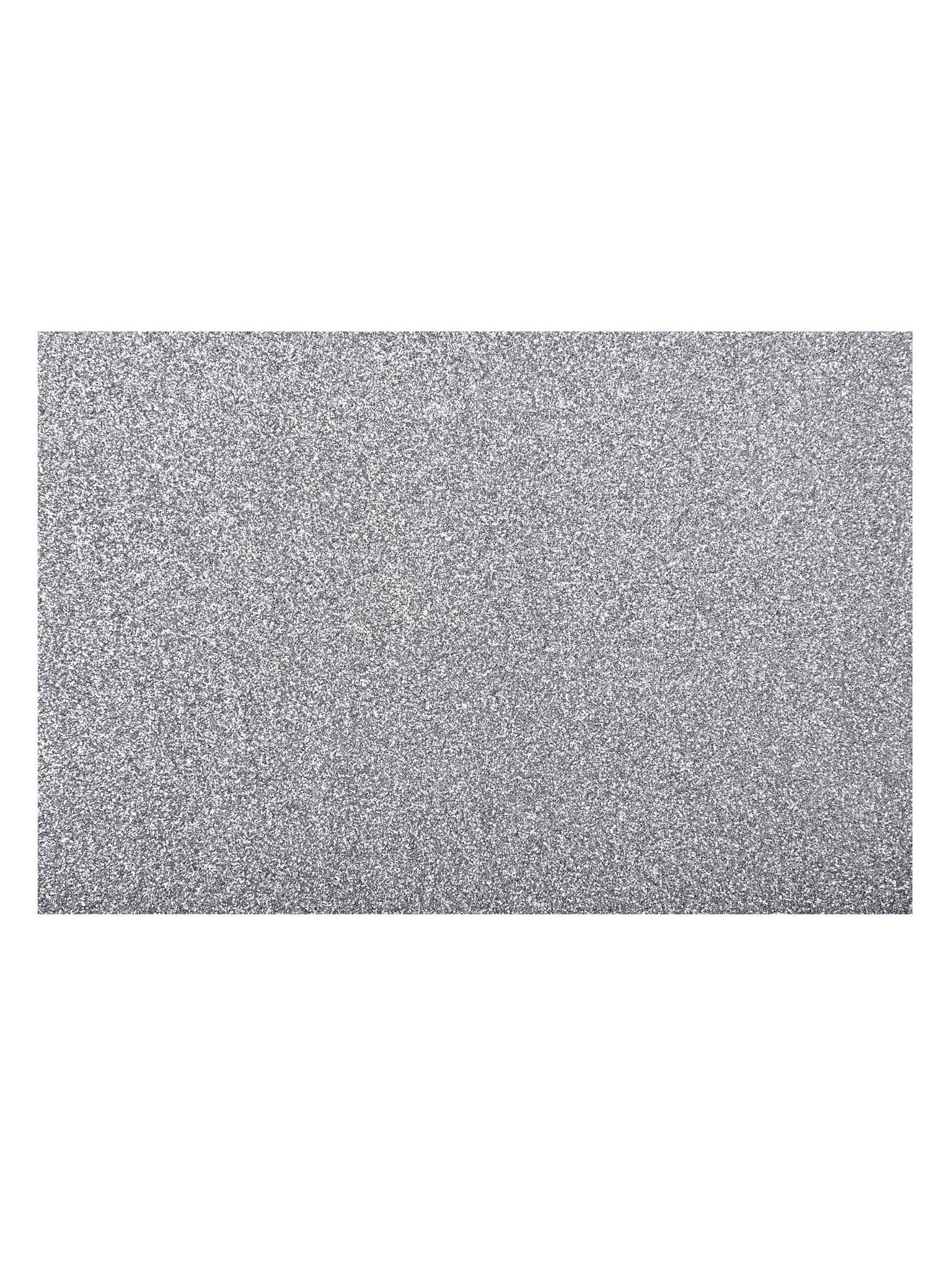 Goma Eva Glitter 40X60cm 2mm Plata TORRE1
