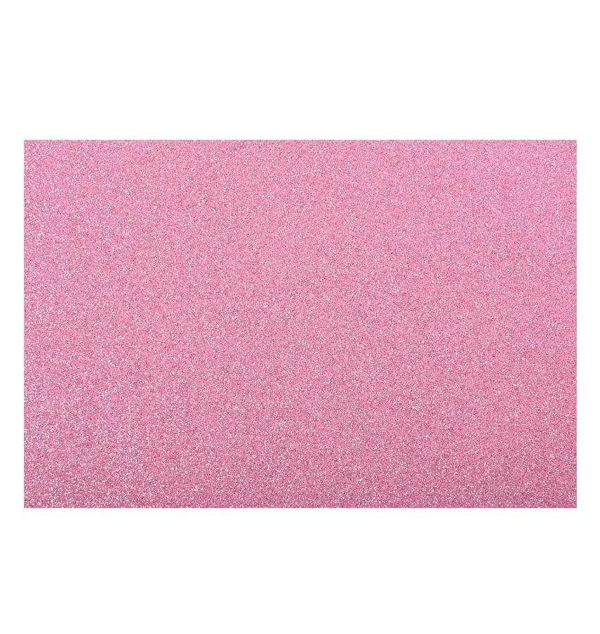Goma Eva Glitter 40x60cm 2mm Rosada TORRE1