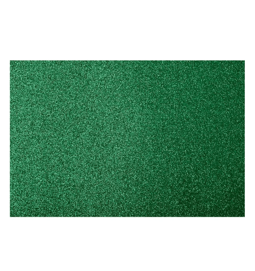 Goma Eva Glitter 40x60cm 2mm Verde Torre1