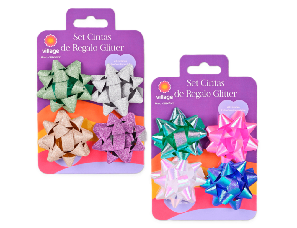 Set 4 Cintas Pequeña Navidad VILLAGE1