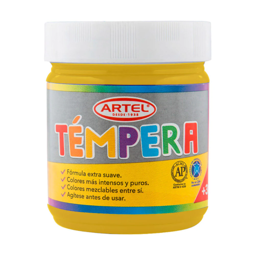 Témpera 100ml Amarillo Artel1