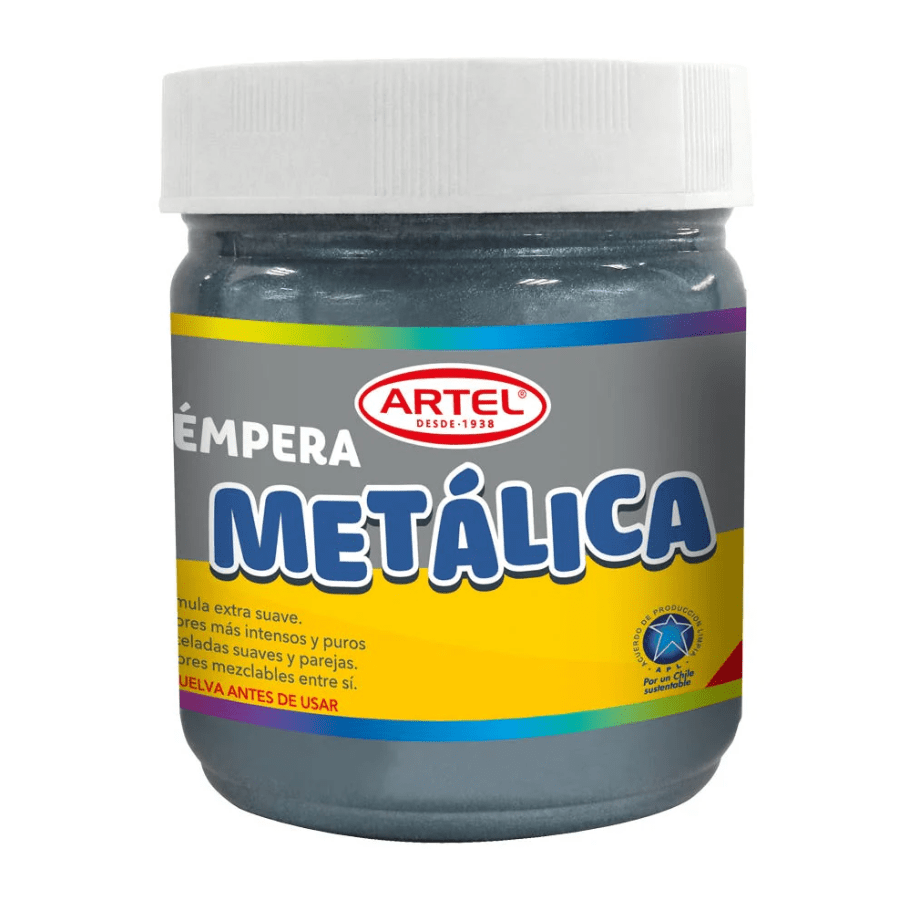 Témpera Metálica Plata 100 ml Artel1