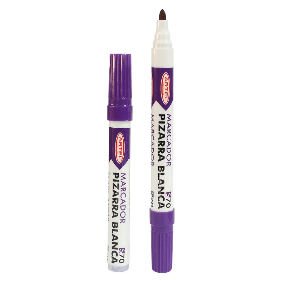 Marcador Pizarra Blanca Punta Redonda Morado S70 Artel1