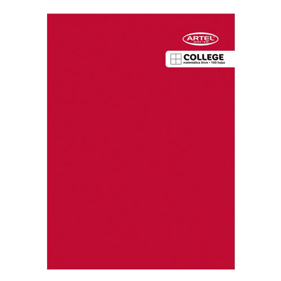 Cuaderno College Matemática 5mm 100 hjs Artel1