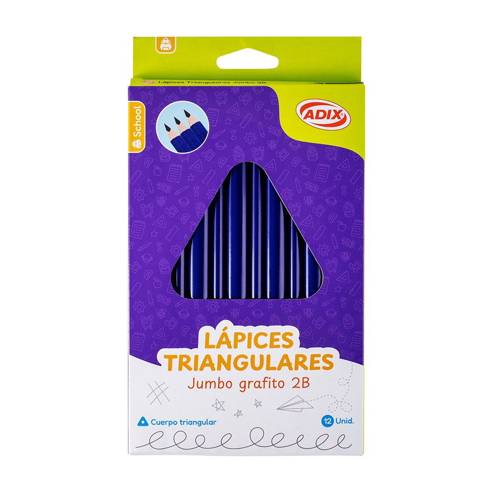 Lápiz Grafito 2B Jumbo Adix1