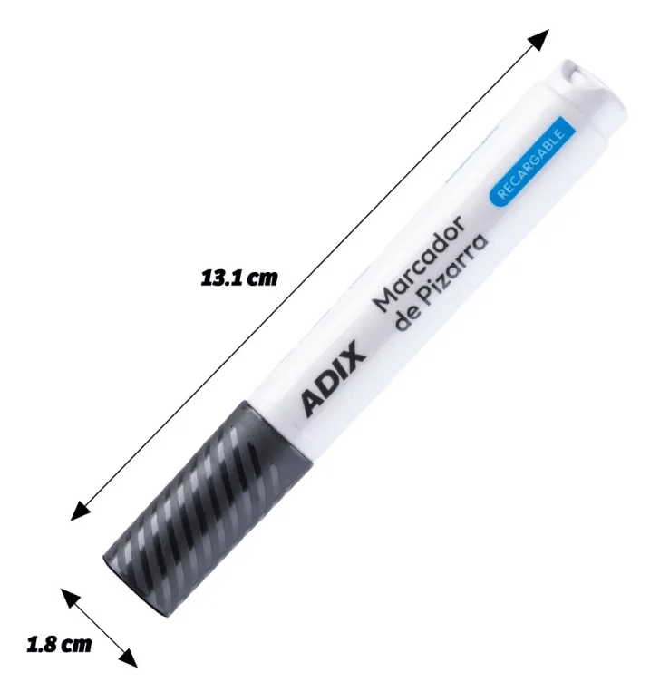Marcador de Pizarra Recargable Negro Adix1