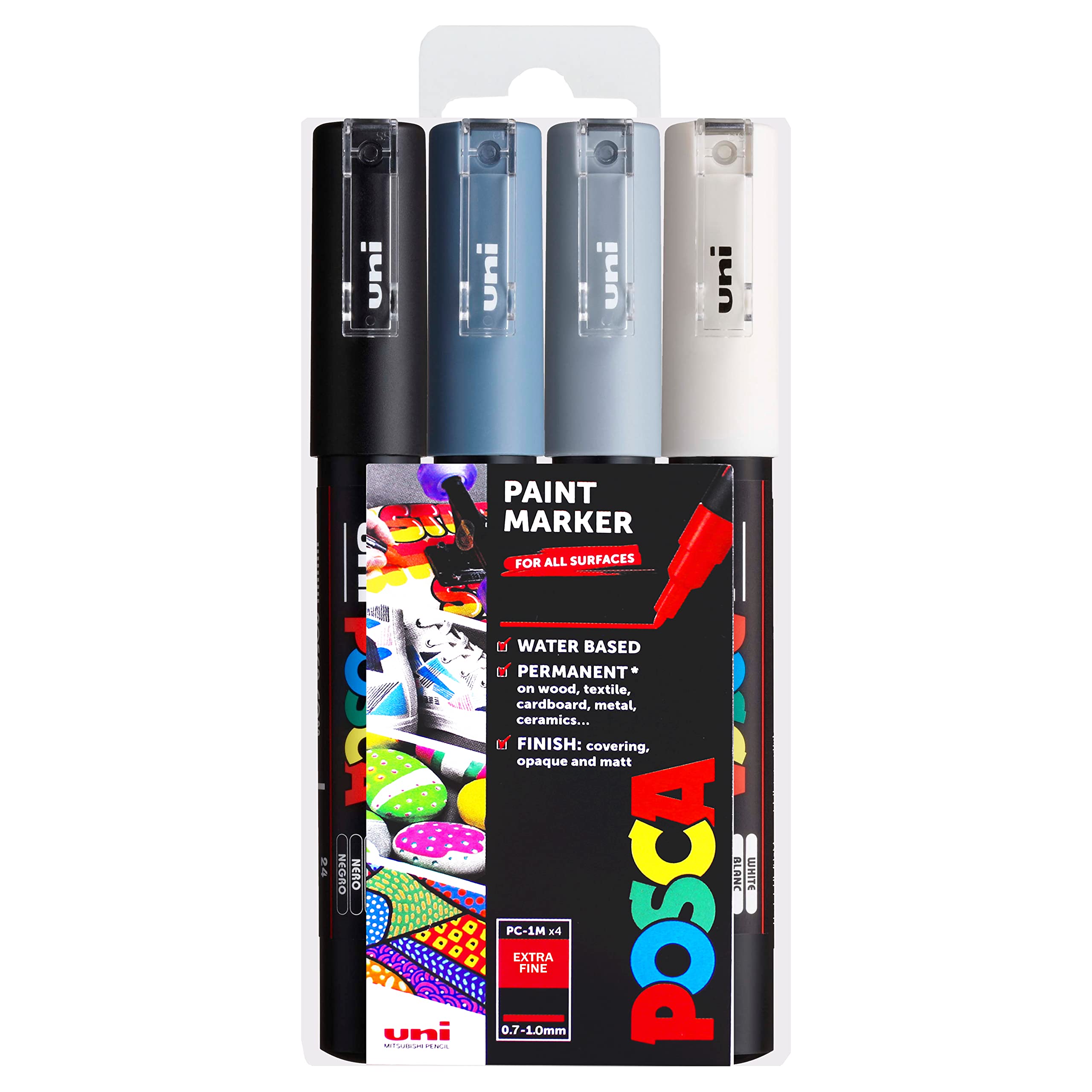 Posca Set 4 Tonos Grises2