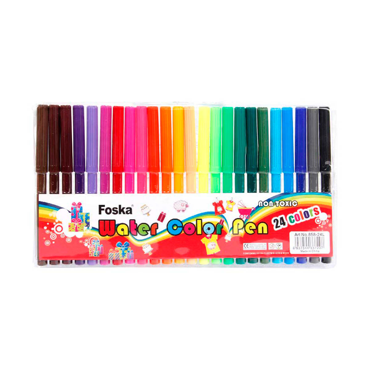 Set de Plumones Escolares 24 colores FOSKA2