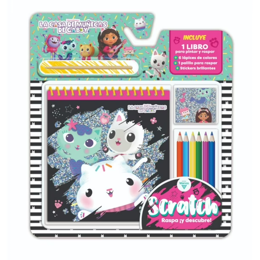 Blister  Para Pintar y Raspar scratch   Gabby Doll House VERTICE1