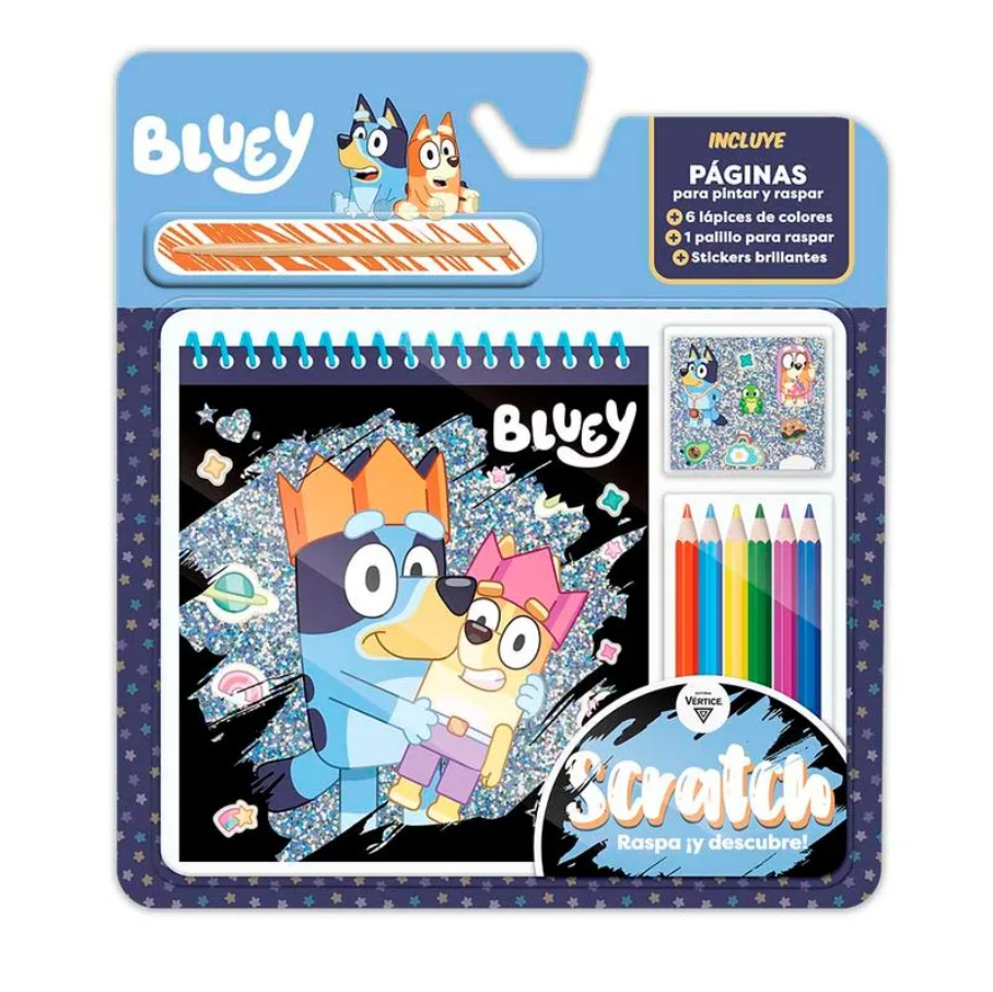 Blister  Para Pintar y Raspar scratch  Bluey VERTICE1