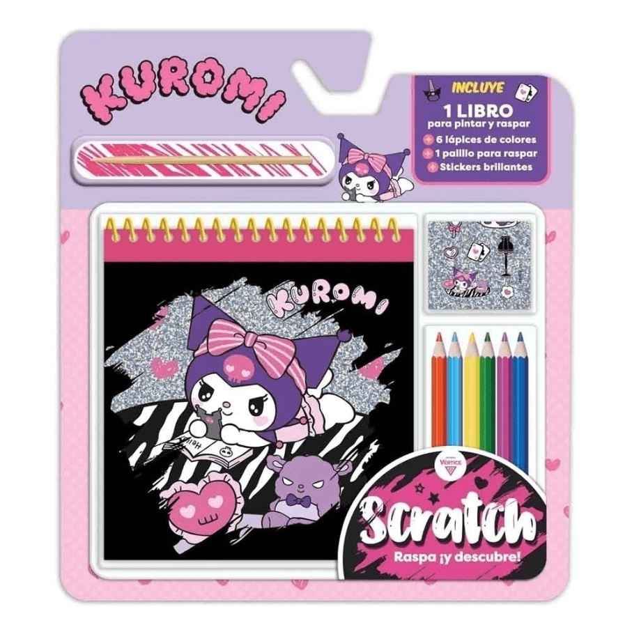 Blister para Pintar y Raspar Scratch Kuromi Vértice1