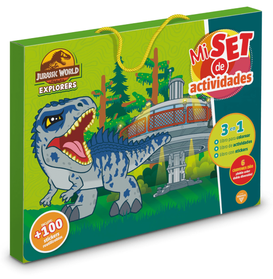 Set 3 Libros Actividades Jurassic World Vértice1