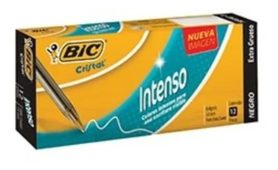 Bolígrafo BIC Cristal 1.6mm Negro 12 und