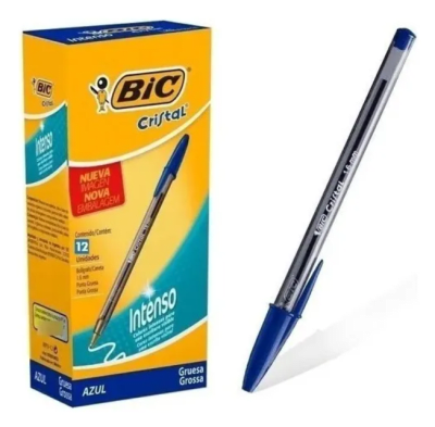 Bolígrafo BIC Cristal 1.6mm Azul 12 und