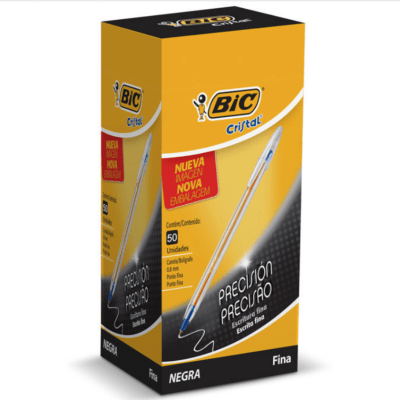 Bic Cristal Punta Fina Negra 0.8 50 und.1