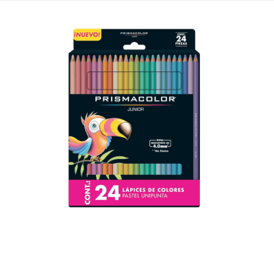 Lápices De Colores Prismacolor Junior Pastel Caja 24 Piezas Colores Surtidos