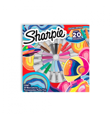 Ruleta 20 Marcadores Permanentes Mini Sharpie