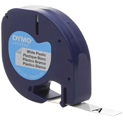 Etiqueta Plastica Dymo Blanca - 12mm X 4m Color Blanco