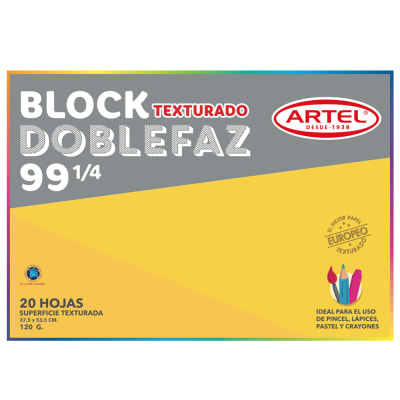 Block de Dibujo Doble Faz 99 1/4 37x54cm 20 hjs Artel