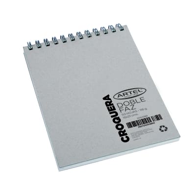 Croquera Doble Faz Espiral 50 hojas 16x21cm. ARTEL