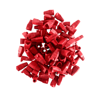 Capuchon Rojo RJ45 Cat6 100Und BIG CABLE1