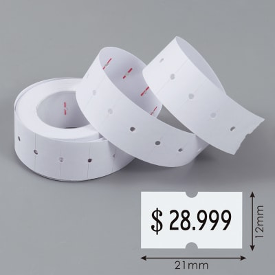 10 rollos Etiqueta adhesiva de precio blancas