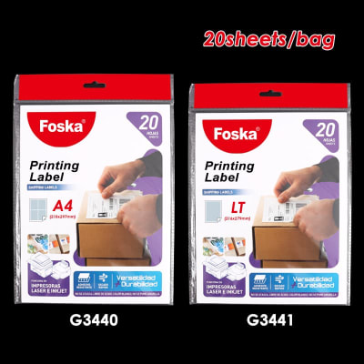 Set 20 Etiquetas Multiusos 216x279mm G3441 Foska1