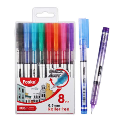Set 8 Bolígrafos 0.5mm Secado Rápido XH6112 Foska1