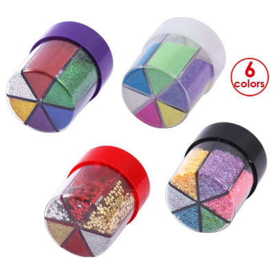 Escarcha Purpurina 6 Colores 80g GT3013 Foska1
