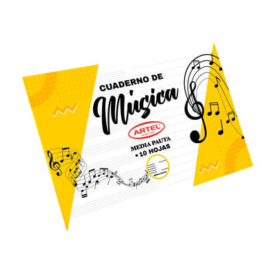 Cuaderno Pauta Música 1/2 Oficio 10 hjs Artel