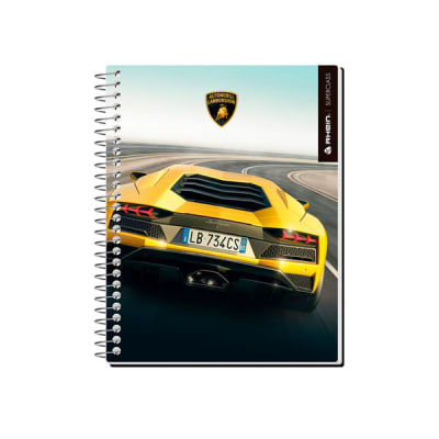 pack 5 cuadernos lamborghini carta 120 hojas tapa dura
