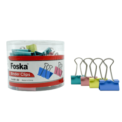 40 Pinzas de carpeta de colores de 19 mm