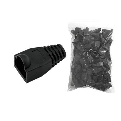 Capuchon Negro RJ45 Cat5E 100Und BIG CABLE1