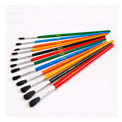 Set de 12 pinceles planos de fibra Foska2