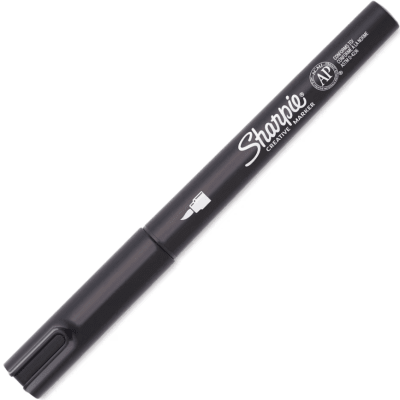 Marcador Acrílico Punta Pincel Negro Sharpie