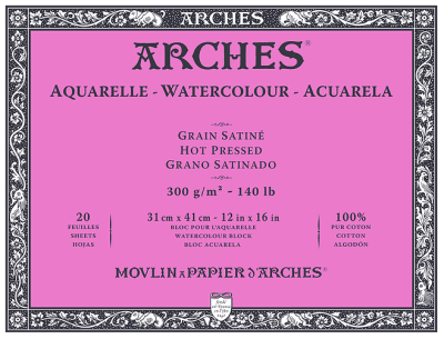 Block Acuarela Arches Grano Satinado 300g 31x41cm 20h