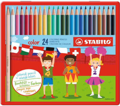 Lápices Colores Caja Metálica 24 und 1824-77 Stabilo