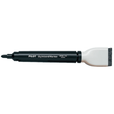 Marcador Pizarra con Borrador Negro PILOT