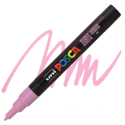 Marcador Acrílico Rosa Claro PC-3M Punta Fina Posca1
